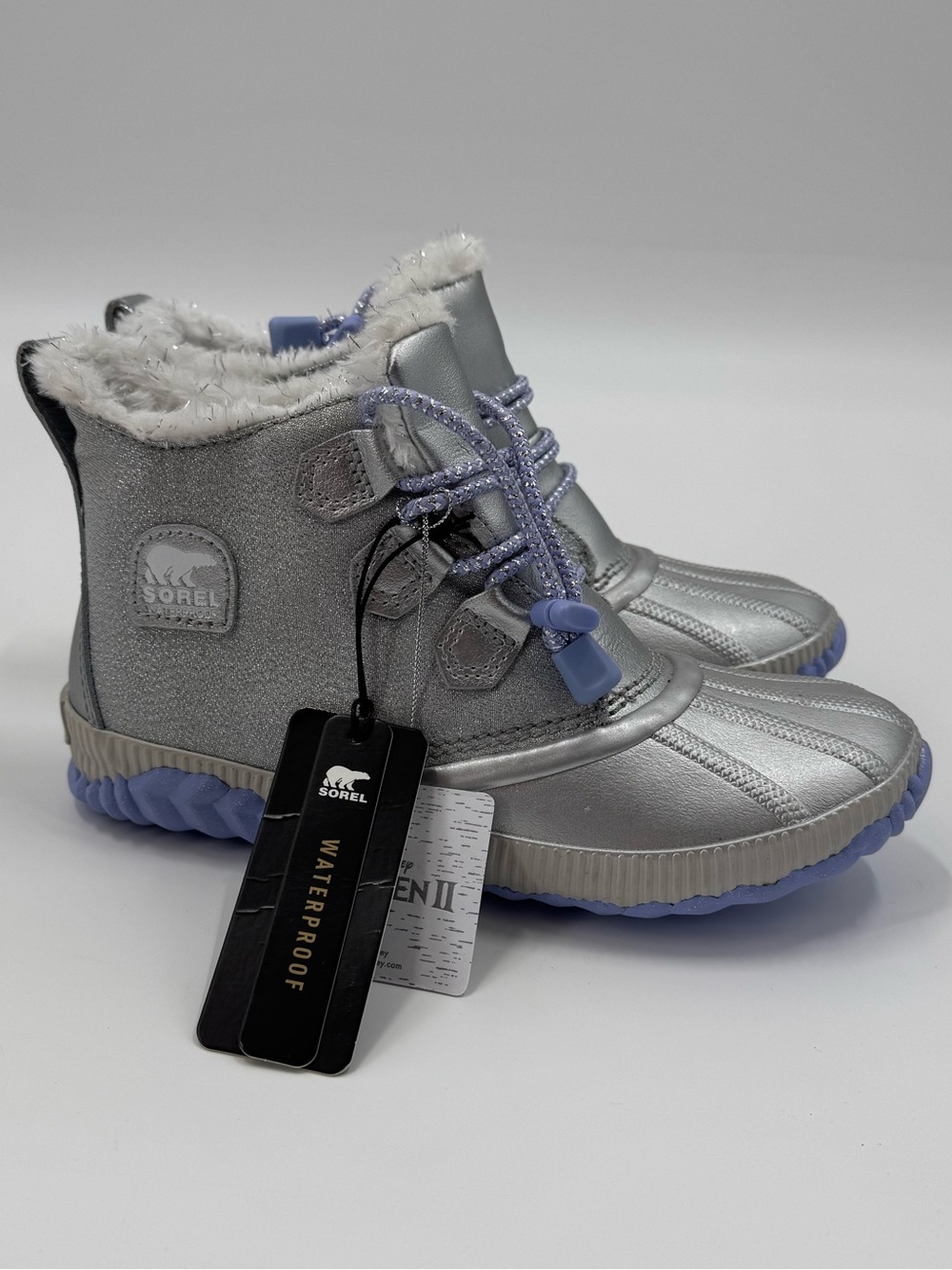 Disney x Sorel Youth Out N About Frozen II Lace Up Winter Boots Size 5 NWT